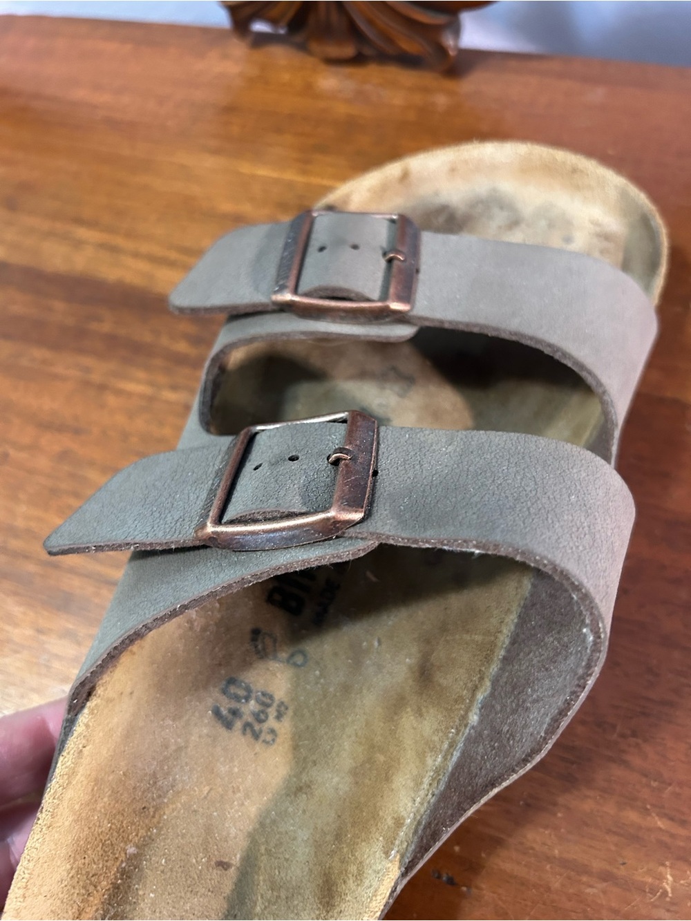 Birkenstock Arizona Mocha Slides Men’s 7 Women’s 9 Nice - Picture 12 of 13